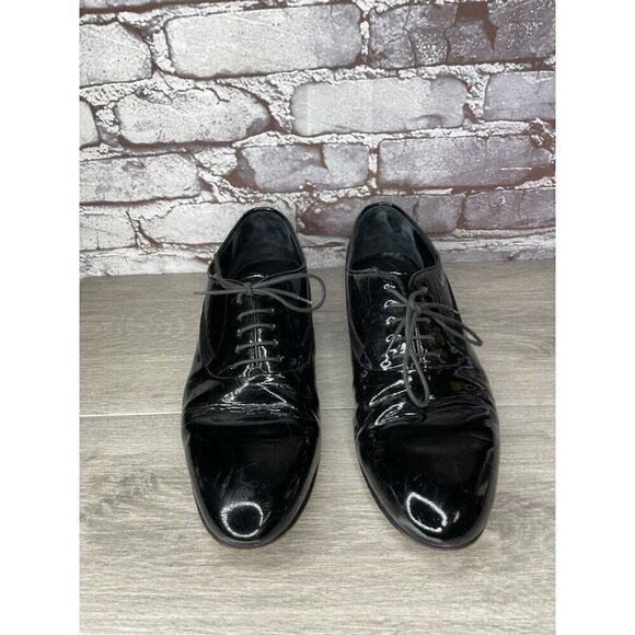 Mezlan Broadway Black Patent Leather Tuxedo Oxfords Dress Shoes Men Sz 11M US/44 main image 12